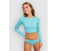 Roxy The Beach Babe Ls Crop Lycra à longues manches bleu L
