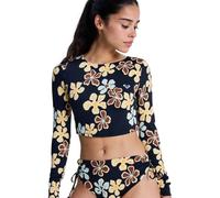 Roxy - The Beach Babe Ls Crop - Lycra femme Anthracite Nostalgic Feels - L