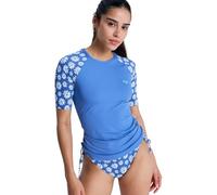 Roxy - The Classic Lycra Ss Pt - Lycra femme Dutch Blue Flower Soul Small - L