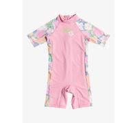 Roxy Tiny Flower - Short Sleeve One-Piece Rash Vest for Girls 2-7 - Lycra une pièce à manches courtes - Fille 2-7 ans - Bleu