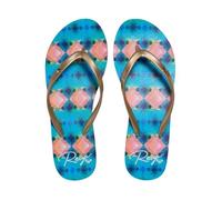 ROXY - Tong - bleue et dorée - Bleu - 41 - Chaussures Femme 41