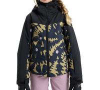 Roxy - Veste de ski - Free Jet Block Girl Jacket Fennel Seed Big Flower Rg - Taille Enfant 14 ans - Noir Noir 14 ans
