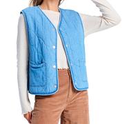 Roxy - Veste matelassée sans manches - Simply Lucky Jacket Beau Blue pour Femme en Coton - Taille L - Bleu Bleu L