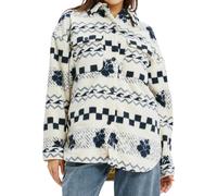 Roxy - Veste polaire mi-longue - Morning Crush Shacket Parchment Morning Crush pour Femme en Bois - Taille S - Blanc Blanc S