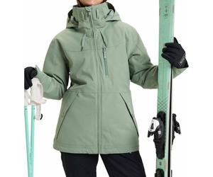 Roxy - Veste technique imper-respirante - Presence Parka Jacket Lily Pad pour Femme - Taille S - Vert Vert S
