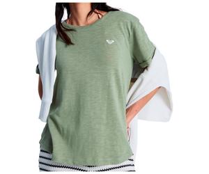 Roxy - Women's Oceanwave Regular Emby - T-shirt - S - oil green