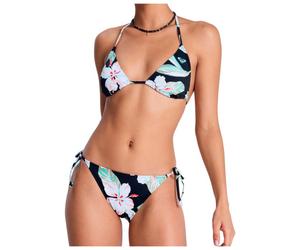 Roxy - Women's PT Essentials Tiki Classic TS - Bikini - L - anthracite spring charming
