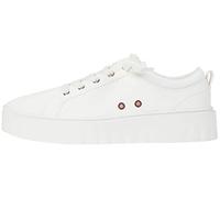 Roxy Women's Sheilahh Slip on Platform Sneaker Shoe, White, 8 Medium US