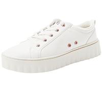 Roxy Women's Sheilahh Slip on Platform Sneaker Shoe, White, 8 Medium US