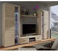 Roxy XL Meuble TV pour salon finition sonoma claire 300 x 190 x 40 cm avec étagère flottante Design moderne avec lignes droites