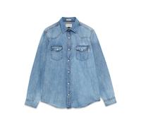 Roy Roger's, Homme, Chemises, Bleu, Taille: S Camicia in denim stone washed