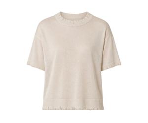 Roy Roger's - Maglia girocollo Damage Lurex - Femme - Pulls - Beige - Taille: 38 FR