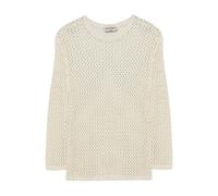 Roy Roger's - Maglia girocollo in mesh di cotone - Femme - Pulls - Beige - Taille: 40 FR