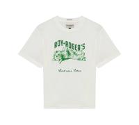 Roy Roger's - T-Shirt girocollo in cotone stampata - Femme - Tops - Blanc - Taille: 36 FR