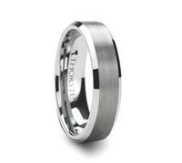 Roy Rose Jewelry Alliance plate en tungstène brossé pour homme - Coupe confortable biseautée - 4 mm, 6 mm, 7 mm, 8 mm, 10 mm, 12 mm de large - Nom du style : SHEFFIELD, métal, sans pierre précieuse