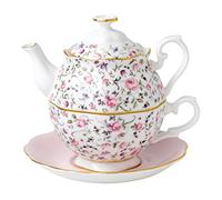Royal Albert 0,49 L Porcelaine Tea Party Confetti Ros'Ensemble théière et Tasse Tea for One Set de 1-Rose