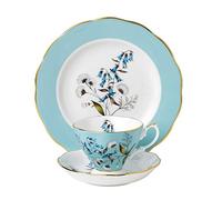 Royal Albert 109 100 Years 40017589 1950 Festival Tasse à thé, Soucoupe et Assiette de 20 cm, Lot de 3 pièces, Porcelaine Fine