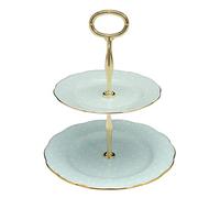 Royal Albert Modern Vintage POLROS25866 Présentoir à gâteaux à Deux étages en Porcelaine Fine Motif Pois Rose