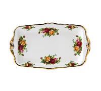 Royal Albert Plateau à Sandwich Old Country Roses - Service Vintage en Porcelaine Fine - Grande Taille - Motif Floral - 30 cm