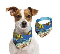 Royal Angel Fishes Bandanas d'été pour chiens, lavables, réglables et triangulaires, bavoirs mignons pour chiens de taille moyenne et grande taille, chiots et chats de petite taille