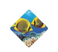 Royal Angel Fishes Lot de 6 désodorisants de voiture amusants à suspendre pour voiture - Mignon et durable - Décoration à suspendre - Cadeau - Accessoires de décoration d'intérieur pour homme et femme