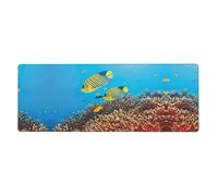 Royal Angel Fishes Tapis de souris de jeu en tissu anti-déversement et anti-taches 800 x 300 x 3 mm de long