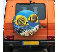 Royal Angel - Housse de pneu de secours de 43,2 cm, résistante aux intempéries et à la poussière, ajustement universel pour camping-car, remorque, VUS, camion, camping-car