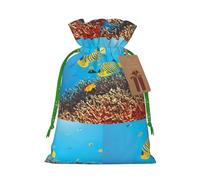 Royal Angel Sac de Noël avec cordon de serrage Motif poissons Happy Halloween