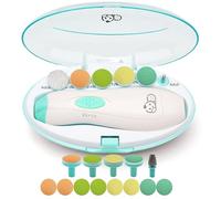 Royal Angels Coupe-ongles pour bébé 21 en 1, soin électrique des ongles pour bébé, 13 outils de remplacement supplémentaires, coupe-ongles et orteils pour nouveau-né, coupe et vernis (Vert)