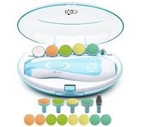 Royal Angels Coupe-ongles pour bébé 21 en 1, soin électrique des ongles pour bébé, 13 outils de remplacement supplémentaires, coupe-ongles et orteils pour nouveau-né, coupe et vernis (bleu)