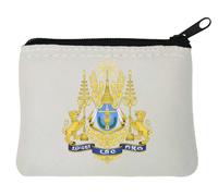 Royal Arms of Cambodia Porte-monnaie en néoprène Blanc 10 x 11 cm