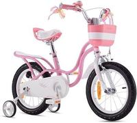 Royal Baby Little Swan Vélo enfant fille vélo roues stabilisatrices 14 pouces de 3 à 6 ans rose enfants vélo