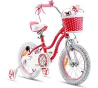 Royal Baby Stargirl Vélo enfant fille 18 pouces à partir de 6-10 ans rose bleu violet Vélo enfant - roues stabilisatrices à rajouter