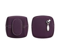 Royal Bagger Mini Porte-Monnaie à Motif Litchi, Sac de Rangement pour clés et écouteurs à Boucle de Couleur Unie, Pochette de Changement pour Un Usage Quotidien 1603 (DeepPurple)