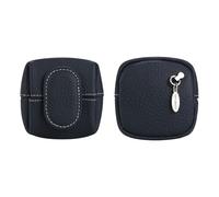 Royal bagger Mini Porte-Monnaie à Motif Litchi, Sac de Rangement pour écouteurs à clé à Boucle de Couleur Unie, Pochette à Monnaie décontractée pour Un Usage Quotidien 1944 (Bleu Profond)