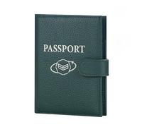 Royal Bagger Portefeuille de Passeport en Cuir véritable RFID pour Femmes, Porte-Cartes de Portefeuilles de Voyage décontractés avec Outil de Broche de Carte sim 3220 (Vert foncé)
