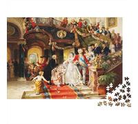 Royal Ball Jigsaw Puzzle 1000 Pièces Recyclable Papier Baroque Style Puzzle for Adultees Amusant and Stimulant Famille Jeu Cadeau for Hommes‘s Anniversaire 52x38cm/1000pcs