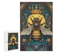 Royal Bee Stained Glass Art Puzzle 1000 Pièces Educa Jouet en Bois Cadeau Unique Décoration Intérieure Jeu Éducatif Challenge Toy Adultes Et Enfants À Partir De 14 Ans 1000 PCS