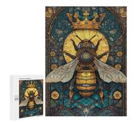 Royal Bee Stained Glass Art Puzzle 1000 Pièces Educa Jouet en Bois Cadeau Unique Décoration Intérieure Jeu Éducatif Challenge Toy Adultes Et Enfants À Partir De 14 Ans 500 PCS
