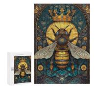 Royal Bee Stained Glass Art Puzzle 1000 Pièces Educa Jouet en Bois Cadeau Unique Décoration Intérieure Jeu Éducatif Challenge Toy Adultes Et Enfants À Partir De 14 Ans 300 PCS