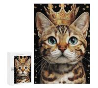 Royal Bengal Cat Portrait Puzzle 300 Pièces Educa Jouet en Bois Cadeau Unique Décoration Intérieure Jeu Éducatif Challenge Toy Adultes Et Enfants À Partir De 14 Ans 300 PCS