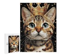 Royal Bengal Cat Portrait Puzzle 500 Pièces Educa Jouet en Bois Cadeau Unique Décoration Intérieure Jeu Éducatif Challenge Toy Adultes Et Enfants À Partir De 14 Ans 500 PCS