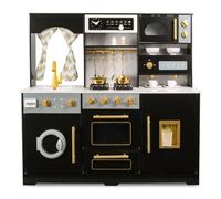 Royal Black (102/246363 ) Cuisine en Bois pour Enfants - Cuisine Jouet Interactive avec Lumières, Sons et Accessoires