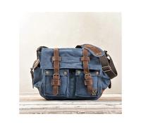 (Royal blue)Canvas leather men messenger bags i am legend will smith big satchel shoulder bags male laptop briefcase travel handbag