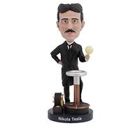 Royal Bobbles - Bobblehead Nikola Tesla - avec Ampoule Fluorescente