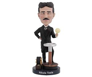 Royal Bobbles - Bobblehead Nikola Tesla - avec Ampoule Fluorescente
