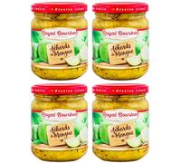 ROYAL BOURBON - Ile de la Réunion - Achards Pot en verre de 200g : (Mangue - Lot de 4 Pots.)