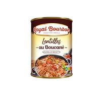 ROYAL BOURBON - Ile de la Réunion - Conserve : (Lentilles au boucané Boîte de 420g - Lot de 1 Pot.)