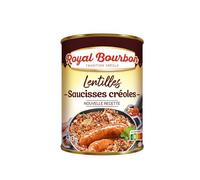ROYAL BOURBON - Ile de la Réunion - Conserve : (Lentilles aux saucisses Créoles Boîte de 420g. Lot de1)