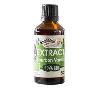 Royal Brand BIO Extrait naturel de vanille bourbon de Madagascar liquide de vanilla BIO 50 ml Pour la pâtisserie, la cuisine, la préparation de desserts et de boissons